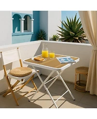 Streamdale Furniture Folding Square Table - Indoor/Outdoor, Metal Legs