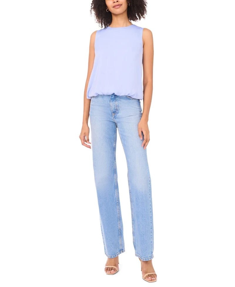 Vince Camuto Women's Bubble Hem Crewneck Blouse