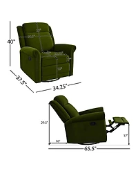 Streamdale Furniture Streamdale 360 Swivel Rocking Recliner, Adjustable Back