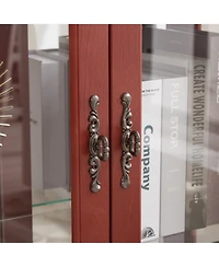 Streamdale Furniture Elegant 2-Door Curio Cabinet - Lighted Display