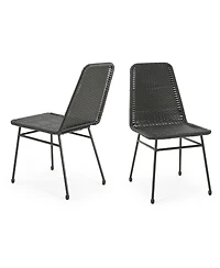 Streamdale Furniture Rattan Chairs (Set of 2) - Iron Legs