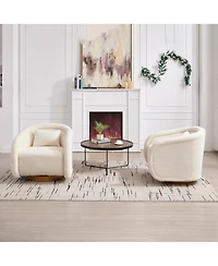 Streamdale Furniture Swivel Teddy Barrel Chair