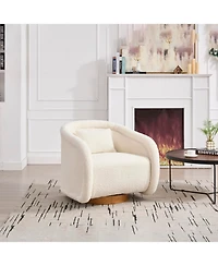 Streamdale Furniture Swivel Teddy Barrel Chair