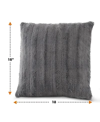 Cheer Collection Faux-Fur 2-Pack Decorative Pillows