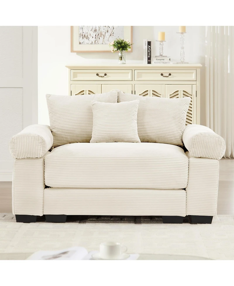 Streamdale Furniture Oversized Cloud Modular Sectional Couch, Soft Corduroy