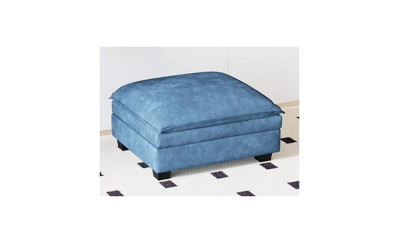 Streamdale Furniture 141.5" U-Shaped Sofa Couch with Ottoman & Pockets