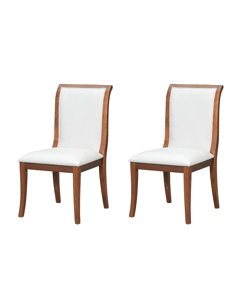 Streamdale Furniture Streamdale Walnut Upholstered Dining Chairs (Set of 2)