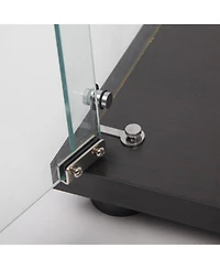 Streamdale Furniture Two Door Glass Cabinet Glass Display Cabinet with 5 Shelves.