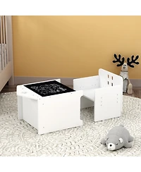 Streamdale Furniture Kids Montessori Table & Chair Set, Adjustable Height