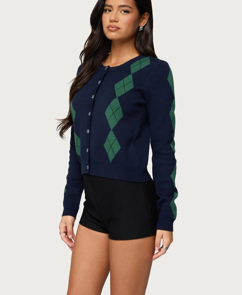 Edikted Women's Farren Argyle Cardigan