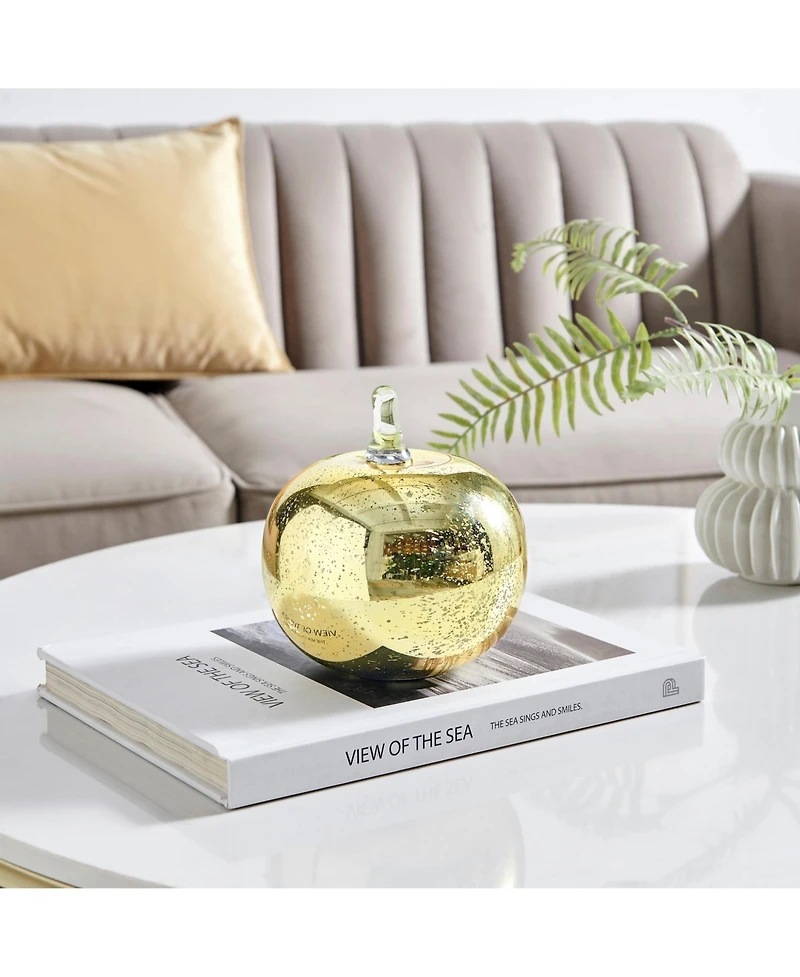 Danya B Alloya Apple Glass Sculpture