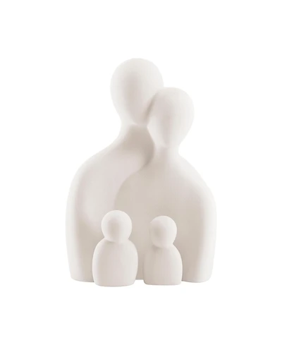 Danya B Hans White Nesting Family of 4 Matte Ceramic Sculpture Set