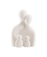 Danya B Hans White Nesting Family of 4 Matte Ceramic Sculpture Set