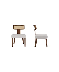 Streamdale Furniture Mid Century Rattan Dining Chairs (Set of 2)