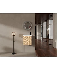 Streamdale Furniture 18.5" Wall-Mount Vanity, Resin Sink, Soft Close