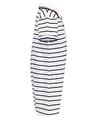 Tommy Hilfiger Baby Boys' Striped Pique Knit Collared Polo Shorts Romper