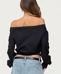 Edikted Women's Christy Off Shoulder Sweatshirt