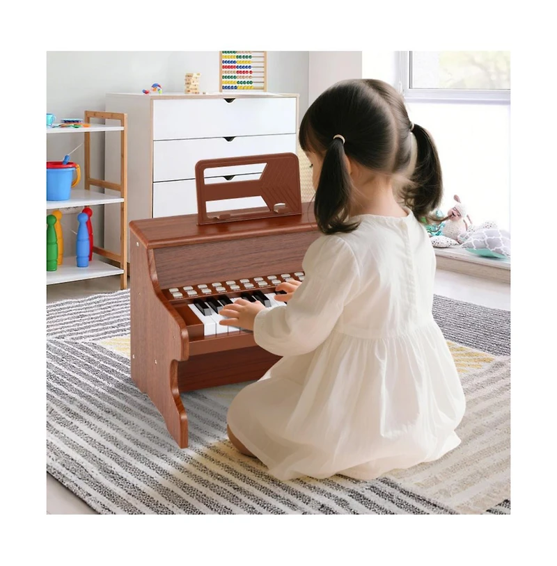 Kids Digital Piano Keyboard with Lighted Teaching Mode and Twenty Five Keys