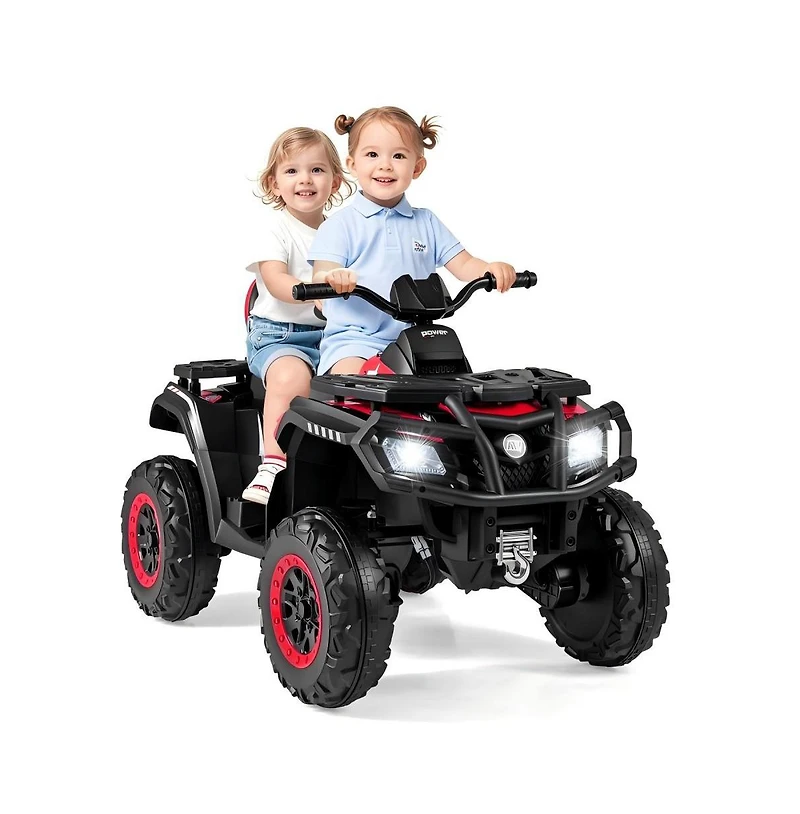 Hongge Kids Electric Two Seater Atv Ride On Vehicle with Four Motors Suspension and Music Functions