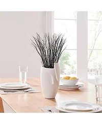 Danya B Hans Ansit White Abstract Face Matte Ceramic Sculpture Planter Vase