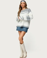 Edikted Women's Nogah Stripey Oversized Sweater