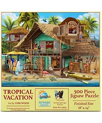 SunsOut Tropical Vacation 500 piece Jigsaw Puzzle for Adults