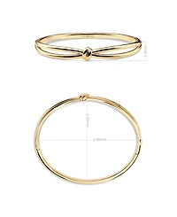Devata Love Knot Bangle Bracelet in Gold Plated Sterling Silver