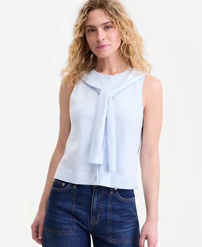 On 34th Women's Tie-Neck Sleeveless Sweater, Macy's Exclusive
