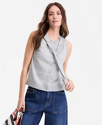 On 34th Women's Tie-Neck Sleeveless Sweater, Macy's Exclusive