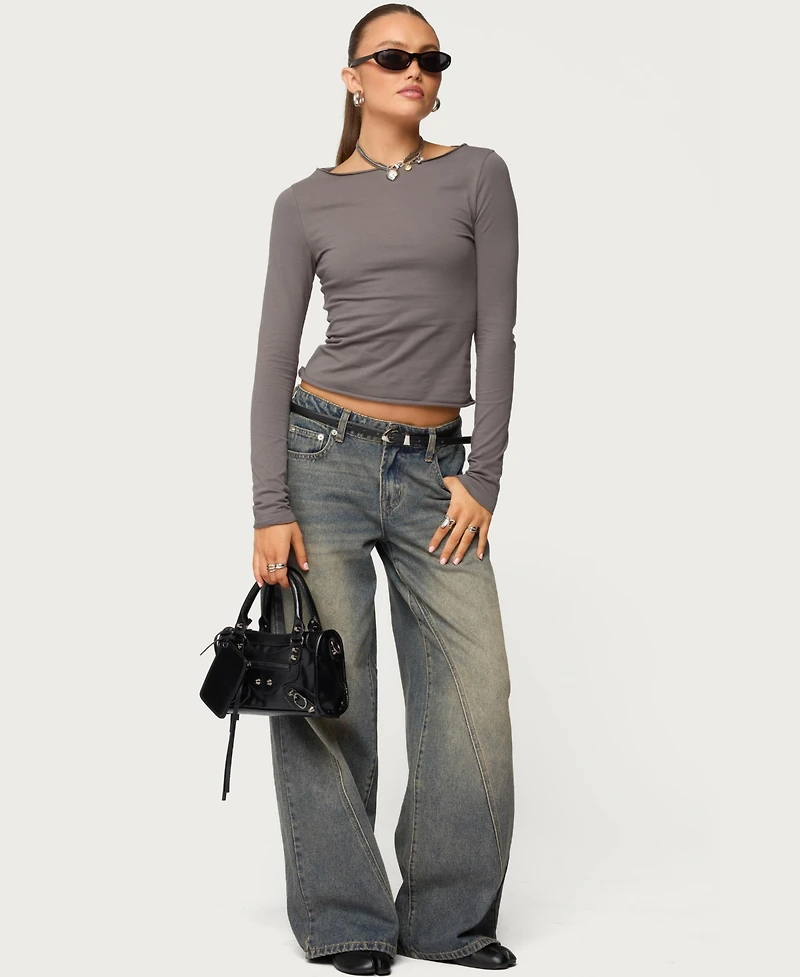 Edikted Women's Nico Boat Neck Top