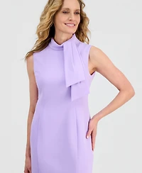 Kasper Petite Tie Neck Sleeveless Midi Dress