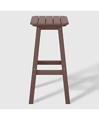 WestinTrends 29" Hdpe Outdoor Patio Square Backless Bar Stool