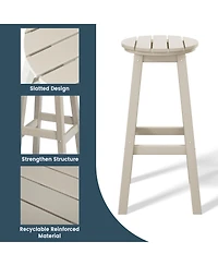 WestinTrends 29" Hdpe Outdoor Patio Round Bar Stool