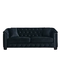 Simplie Fun 3-seater + 3-seater Combination sofa.Velvet black