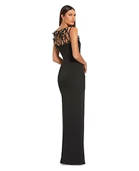 Mac Duggal Women's Sleeveless Crepe Gown With Embellished Bows