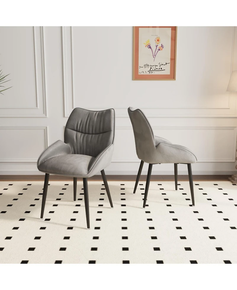 Streamdale Furniture Elegant Velvet Dining Chairs (Set of 2)