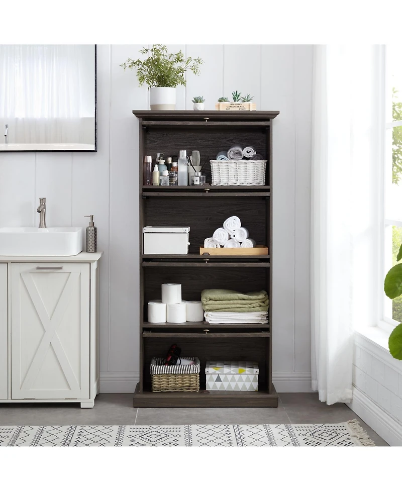 Streamdale Furniture 4 Tier Glass Display Cabinet