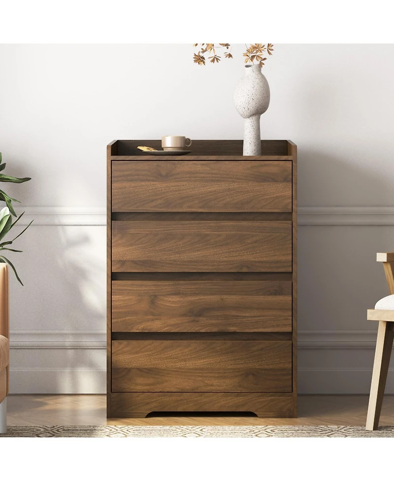 Streamdale Furniture 4 Drawer Waterproof Dresser - Modern Wooden Cabinet