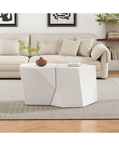 Streamdale Furniture Geometric Coffee Table Set - Modern Nesting Tables