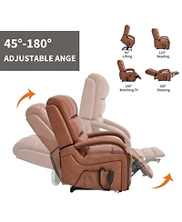 Streamdale Furniture Power Leatheraire Lift Recliner w/ Heat & Massage