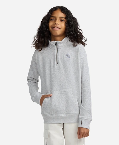 abercrombie kids Boys' Essential Fleece Quarter-Zip Sweatshirt