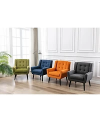 Streamdale Furniture Velvet Chair with Black Legs