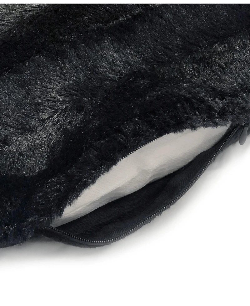 Cheer Collection Faux-Fur 2-Pack Decorative Pillows