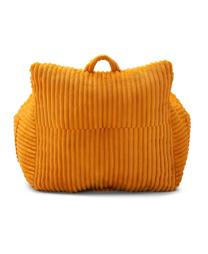 Streamdale Furniture Giant Yellow Plush Bean Bag Chair with Footstool