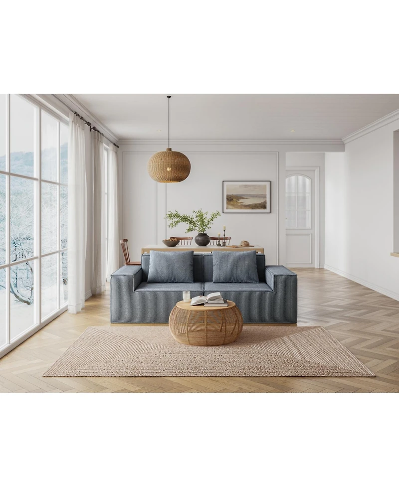 Streamdale Furniture Belfin Modular Sectional Sofa Bed - Chenille Fabric Gary