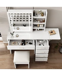 Streamdale Quality Vanity Table Durable, Stylish, Large Mirror & Storage