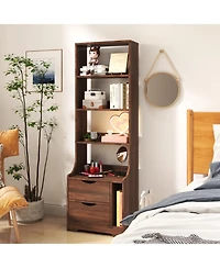 Streamdale Furniture + 1 Pc. + Wood + 2 Storage Drawers & Bookshelf + Night Stand