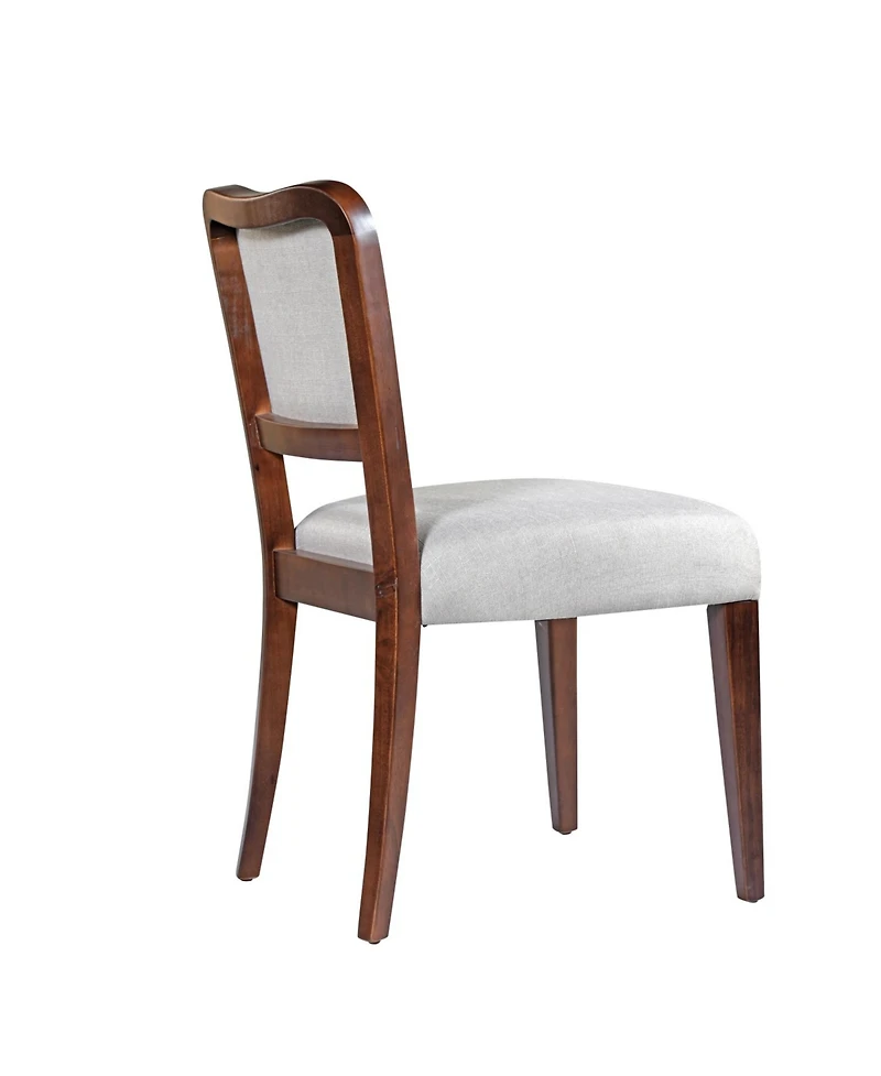 Streamdale Furniture Walnut Upholstered Dining Chairs (Set of 2)