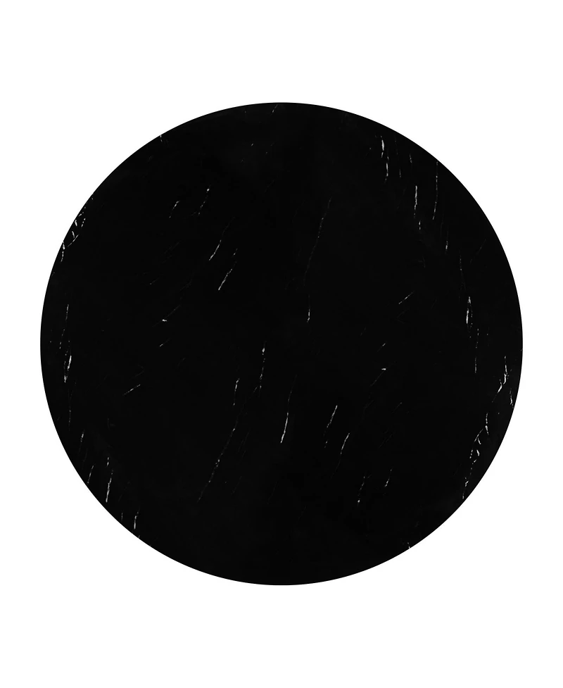 Streamdale Furniture 43" Faux Marble Round Dining Table - Mid-Century Modern