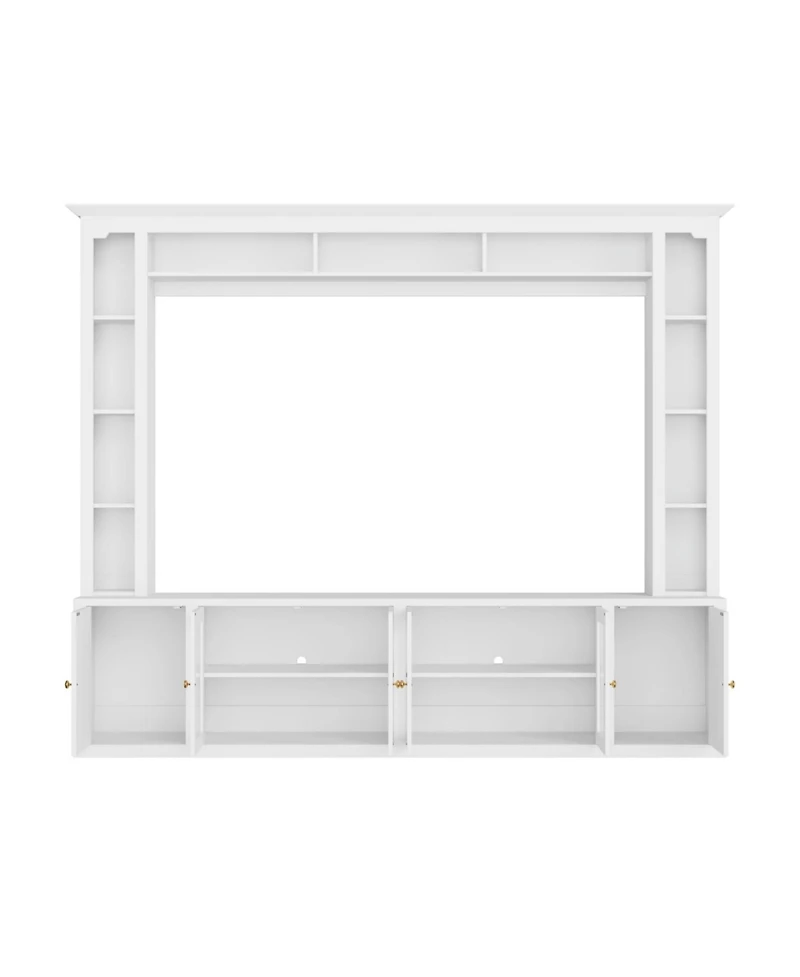 Streamdale Furniture Modern Entertainment Center Wall Unit - 80" Tv Stand, Black